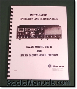 Swan 600-R Operations Manual with 11" x 26" Foldout Schematic - Click Image to Close